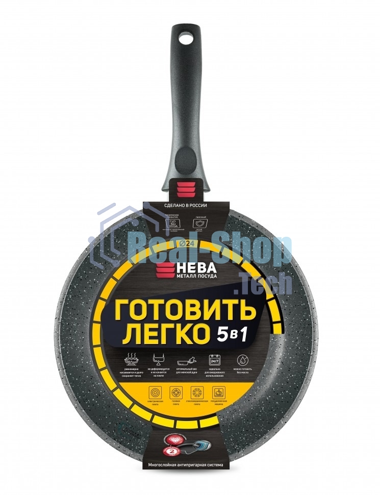 Сковорода НЕВА МЕТАЛЛ ПОСУДА GL4124 24 