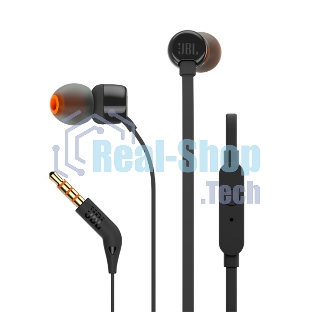 Проводные наушники JBL Tune 110 черный, внутриканальные, Jack 3.5 мм
