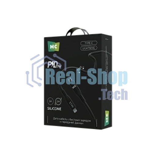 Дата-кабель MORE CHOICE (4620202554581) K83ia 2м USB 3.0A PD 27W для Lightning ng 8-pin -2 м, черный