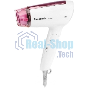 Фен Panasonic EH-ND21-P615 белый/розовый, 1200 Вт, компактный