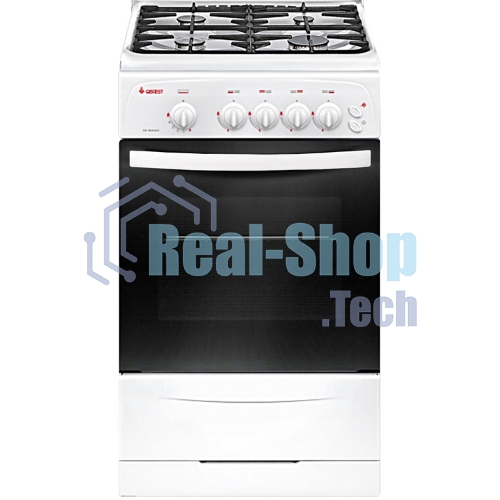 Плита газовая Gefest CG 50M04 K73 белый, конфорок 4 шт, духовка 42 л, 50 см x 85 см x 57 см