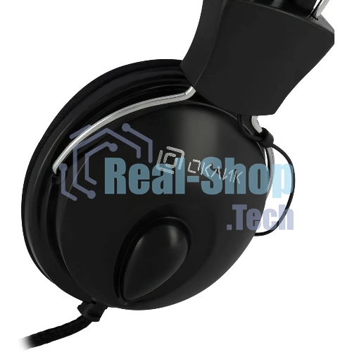 Проводные наушники Oklick HS-M200 черный, накладные, Jack 3.5 мм