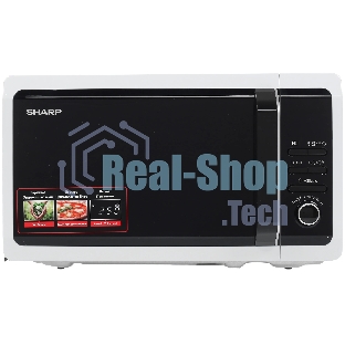 Микроволновая печь Sharp R-2852RW белый, 20 л, 800 Вт, переключатели - кнопки, поворотный механизм