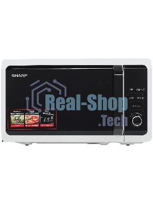 Микроволновая печь Sharp R-2852RW белый, 20 л, 800 Вт, переключатели - кнопки, поворотный механизм