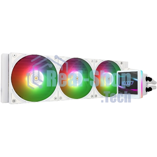 Водяное охлаждение для процессора Thermalright Grand Vision 360 (360mm, LED, White, ARGB/Fans: 3x120mm, 80.45CFM, 29.4dBA, 2150RPM/Pump height 72.5mm, 6400RPM, Rad thickness 27mm/S: 1700, 1200, 1851, 115X, 2011, 2066, AM5, AM4)