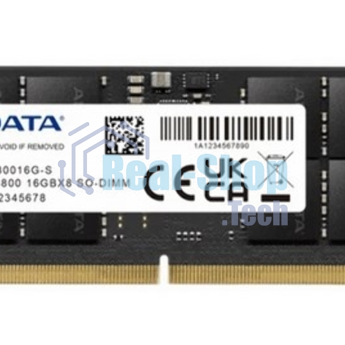 Оперативная память ADATA, DDR5, 16GB (1x16GB), 4800MHz, CL40, SO-DIMM