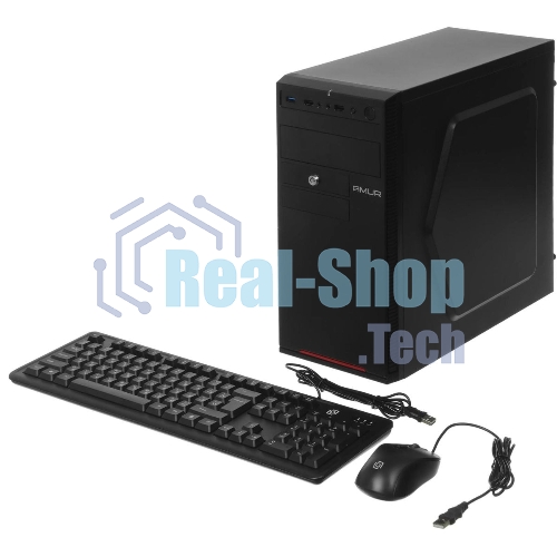 Компьютер Amur Нарвал B7I21 MT i3 12100 (3.3) 16Gb SSD 256Gb UHDG 730 FreeDOS GbitEth 400W мышь клавиатура черный (RUS) (2147002)