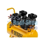 Компрессор безмасл. малошумный Denzel DLP -3000/50, 3 кВт, 2х1,5 кВт,50 л, 2850 об/мин,500 л/мин