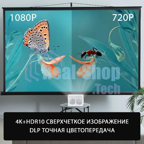 Проектор Cactus CS-PRU.03WT.WUXGA-A DLP 6500Lm (1920x1080) 2000:1 ресурс лампы:30000часов 1xUSB typeA 1xHDMI 1.5кг