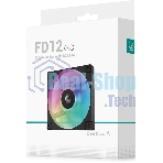 Вентилятор для корпуса DEEPCOOL FD12 черный, 120 мм, 2050 об/мин, 26.9 дБ, 4 pin