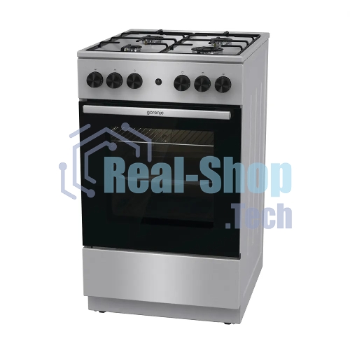 Плита газовая Gorenje GGI5A21XJ серебристый, конфорок 4 газовых, духовка 61 л, 50 см x 85 см x 59.4 см
