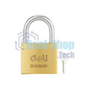Замок навесной Deli DL508906 латунный, 50мм