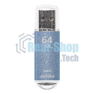 Флешка USB Smartbuy V-Cut Blue (SB64GbVC-B3), 64Gb, USB 3.0, R/W 75/30, голубой