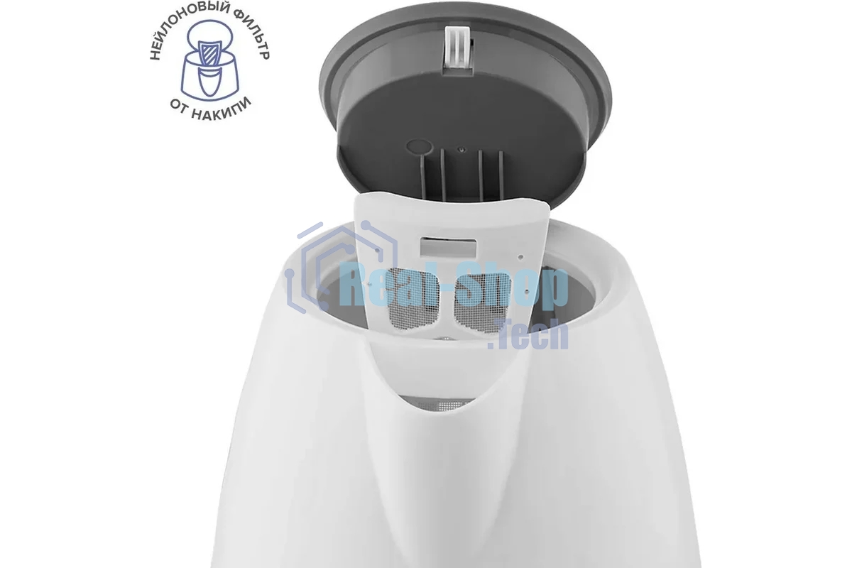 Чайник электрический Scarlett SC-EK18P49 1.7 л, 2200 Вт, белый/серый (корпус: пластик)