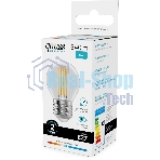 Лампа светодиодная филаментная Gauss Filament 8Вт цок.: E27 шар св. свеч. бел. нейт. (упак.: 10 шт)