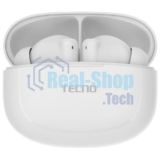 Наушники TWS Tecno Buds 4 Air белый, внутриканальные, Bluetooth, до 6 ч