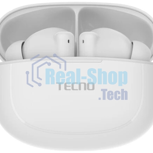 Наушники TWS Tecno Buds 4 Air белый, внутриканальные, Bluetooth, до 6 ч