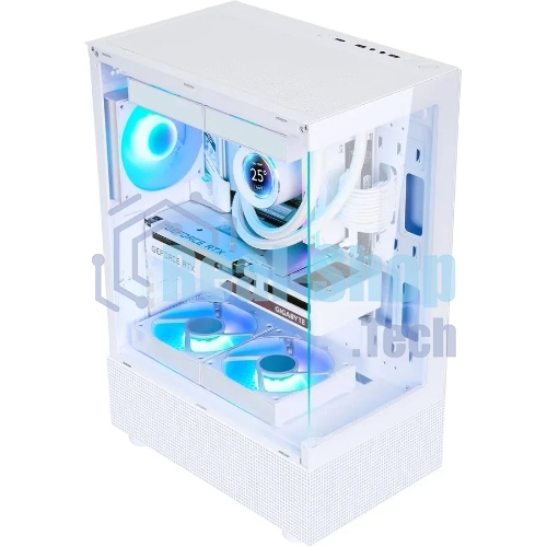 Компьютерный корпус AeroCool/Formula Crystal Z1 белый без БП ATX 2xUSB 2.0 1xUSB 3.0 audio bott PSU