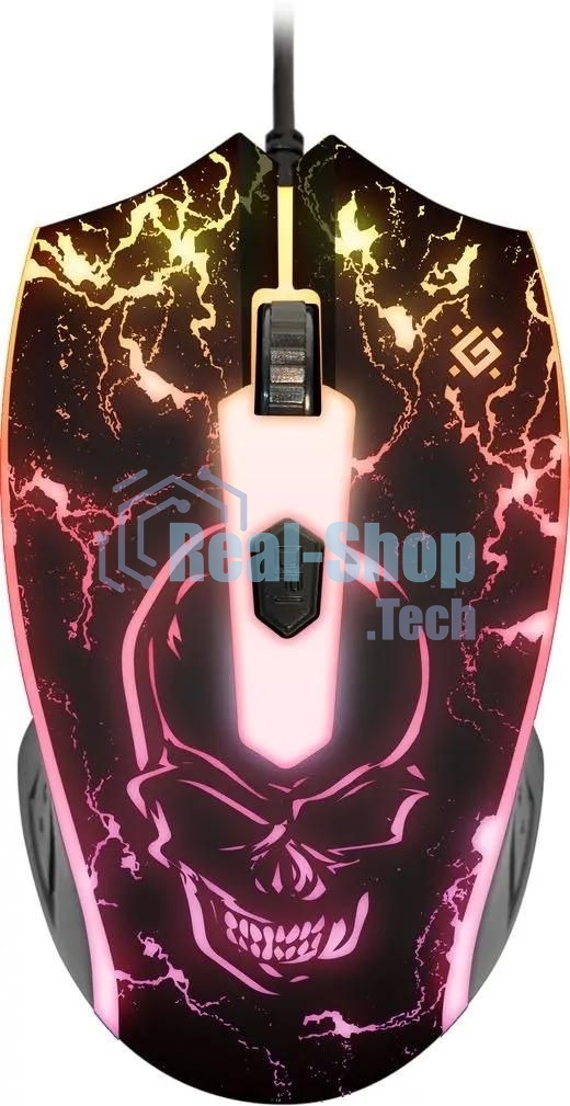 Мышь проводная Defender Overmatch GM-069 черный, 2400 dpi, USB, кнопки - 4