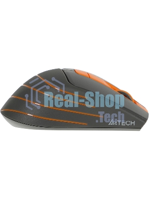Мышь беспроводная A4Tech Fstyler FG30S серый/оранжевый, 2000 dpi, радиоканал, USB, кнопки - 6