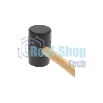 Киянка резиновая Kranz KR-12-8144 680 г, черная резина, деревянная рукоятка