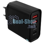 Сетевое зарядное устройство MORE CHOICE NC95 2USB+2Type-C 3.0A PD 65W, черный