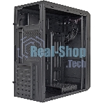 Компьютерный корпус Miditower ExeGate XP-332 Black, ATX, (XP350, Black,120мм), 2*USB, Audio