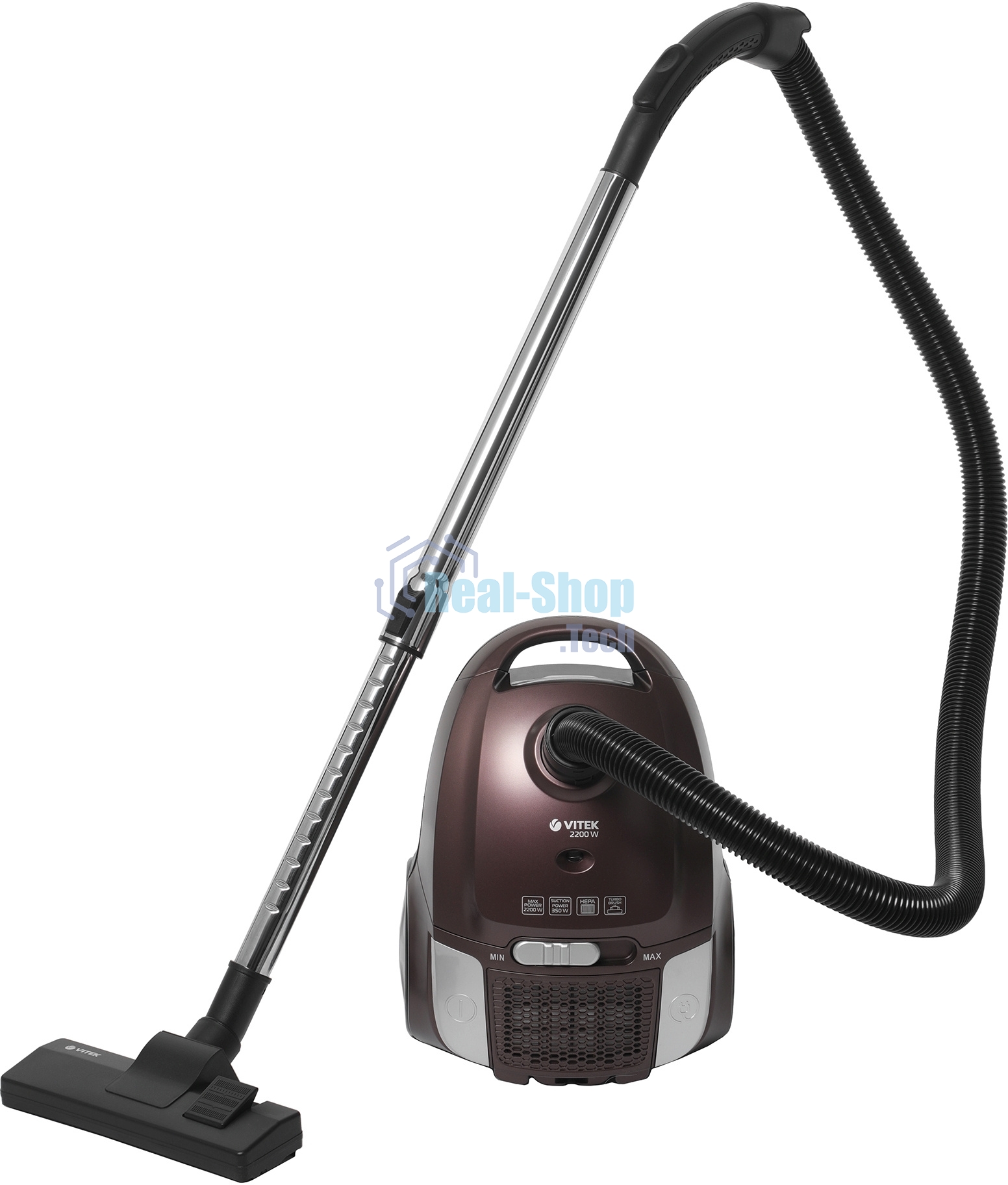 Пылесос Vitek VT-8138 коричневый/черный, 350/2200 Вт, уборка сухая, пылесборник мешок 2 л