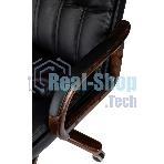 Кресло Бюрократ T-9932W-LOW-Eco черный, экокожа