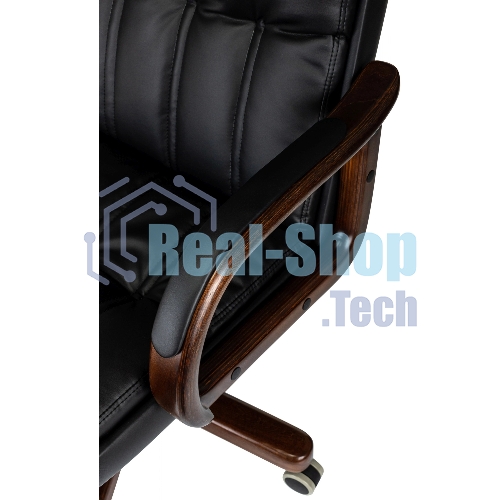 Кресло Бюрократ T-9932W-LOW-Eco черный, экокожа