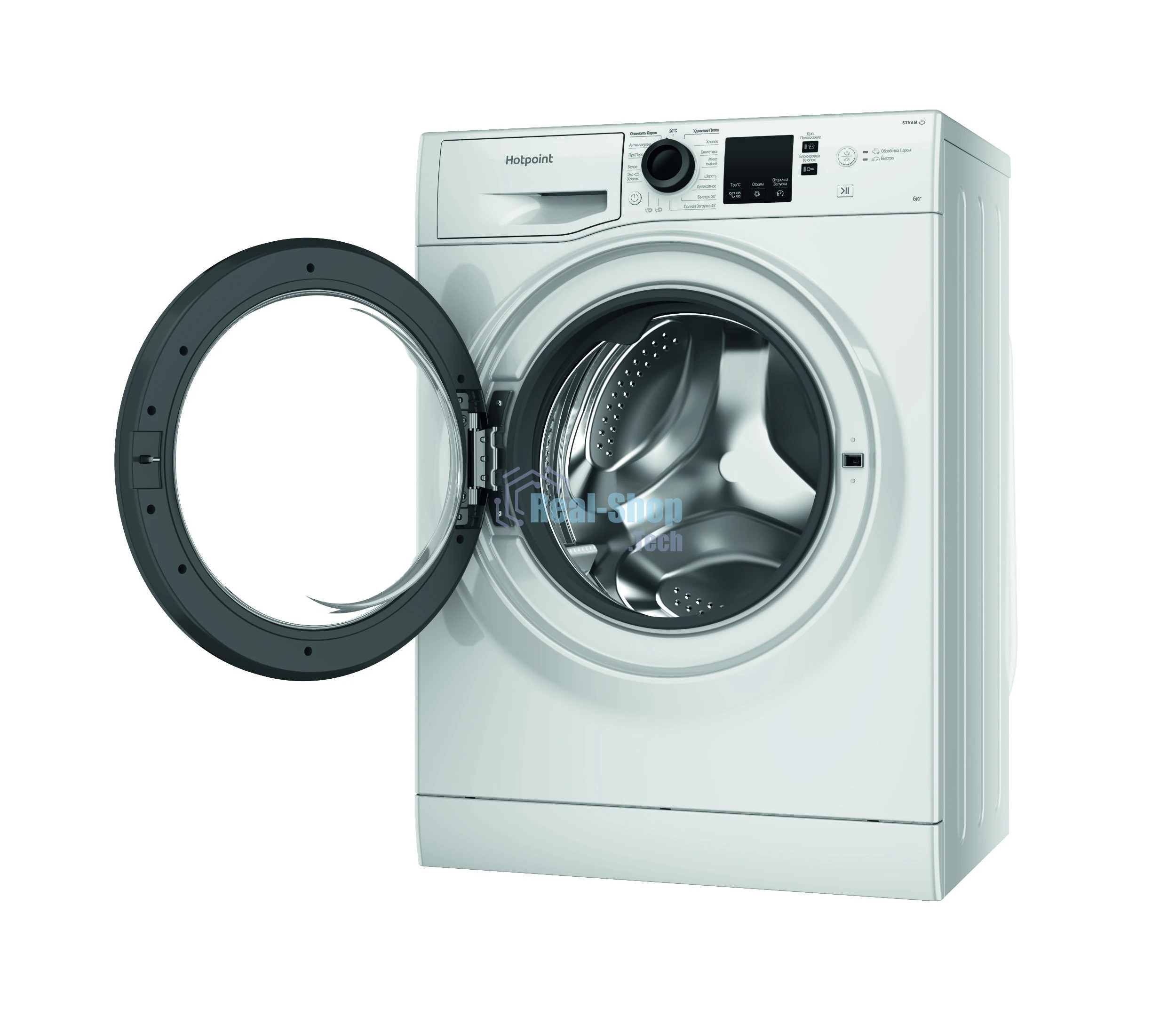 Стиральная машина Hotpoint NSS 6015 KV RU белый, загр. фронтальная макс.: 6 кг 1000 об/мин класс: А