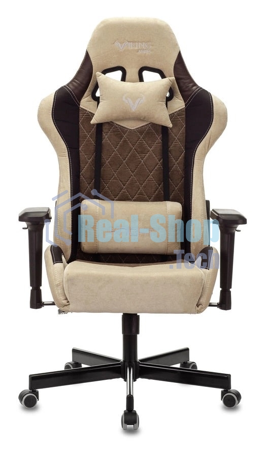 Кресло игровое Бюрократ VIKING 7 KNIGHT BR FABRIC коричневый текстиль/эко.кожа крестовина металл/пластик