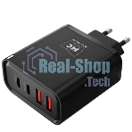 Сетевое зарядное устройство MORE CHOICE NC95 2USB+2Type-C 3.0A PD 65W, черный