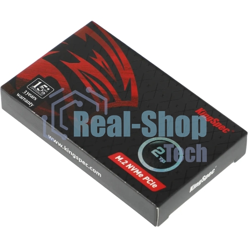 Накопитель SSD KingSpec NX-2Tb, 2000Gb, PCIe 3.0 x4, M.2 2280, NVMe, R/W 3400/3100