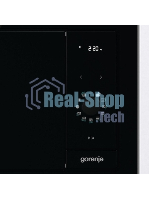 Встраиваемая микроволновая печь GORENJE BM235G1SYB черный, 23 л, 900 Вт, переключатели - сенсор, поворотный механизм