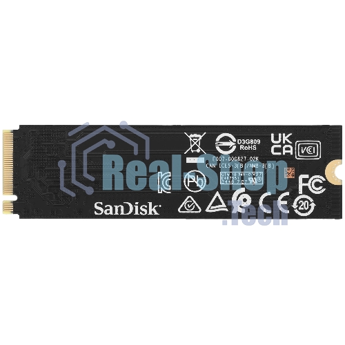 Накопитель SSD 1Tb WD черный SN7100, M.2 2280, PCI-E 3x4, R/W - 7250/6900 Mb/s 3D-NAND TLC