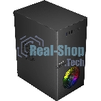Компьютерный корпус CBR mATX Minitower V867, без БП, 1хUSB 3.0, 2хUSB 2.0, HD Audio+Mic, Rainbow Fan, Black PCC-MATX-V867-WPSU