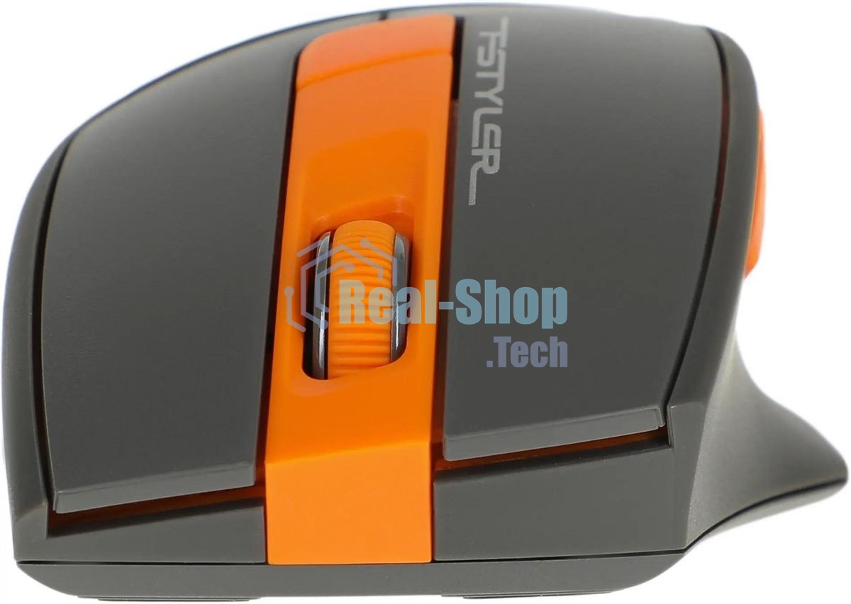 Мышь беспроводная A4Tech Fstyler FG30S серый/оранжевый, 2000 dpi, радиоканал, USB, кнопки - 6