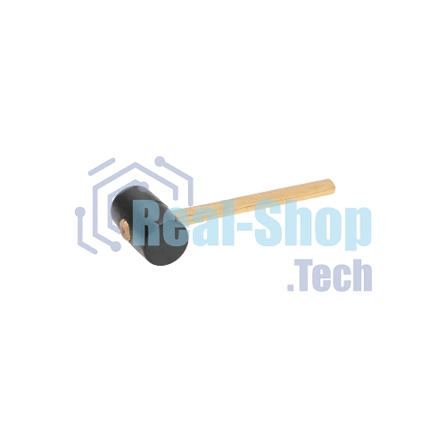 Киянка резиновая Kranz KR-12-8144 680 г, черная резина, деревянная рукоятка