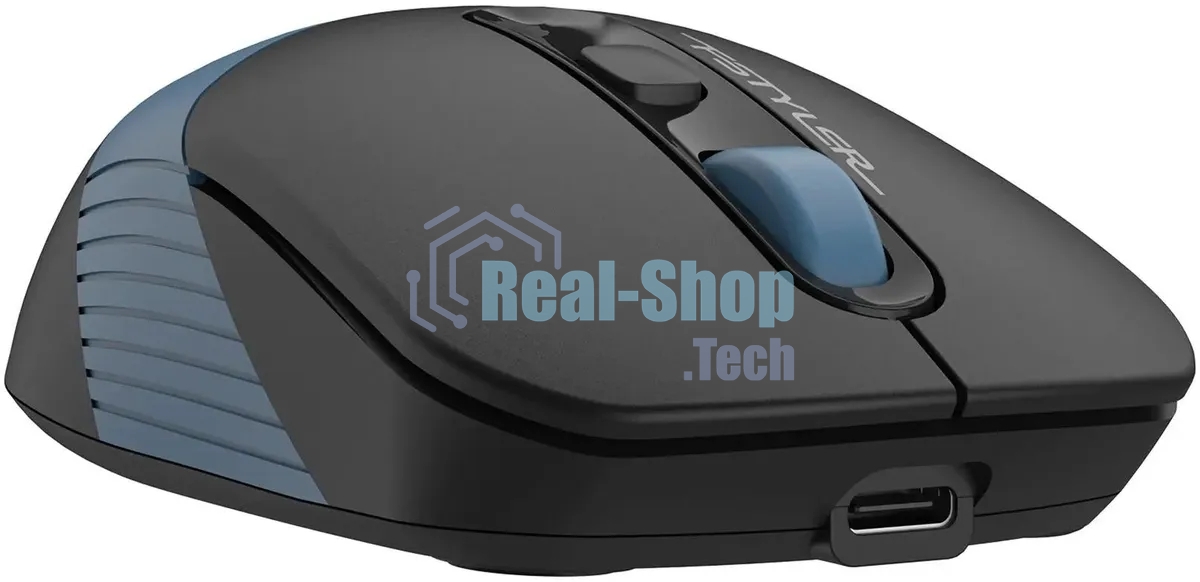 Мышь беспроводная A4Tech Fstyler FB10CS черный/синий, 2000 dpi, радиоканал, Bluetooth, USB, кнопки - 4