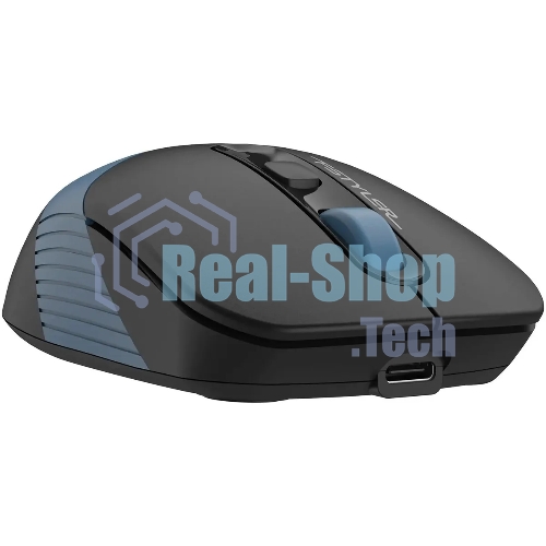 Мышь беспроводная A4Tech Fstyler FB10CS черный/синий, 2000 dpi, радиоканал, Bluetooth, USB, кнопки - 4