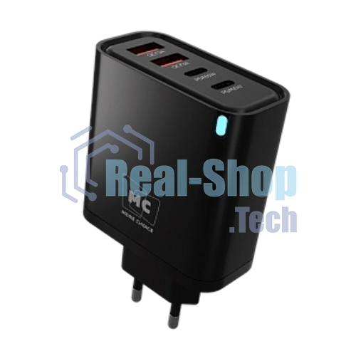 Сетевое зарядное устройство MORE CHOICE NC95 2USB+2Type-C 3.0A PD 65W, черный