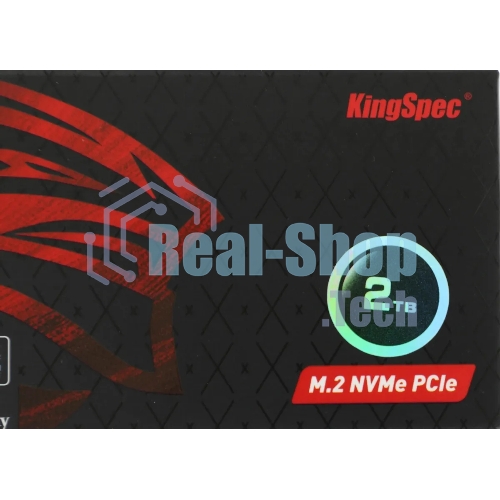 Накопитель SSD KingSpec NX-2Tb, 2000Gb, PCIe 3.0 x4, M.2 2280, NVMe, R/W 3400/3100