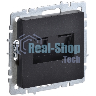 Розетка компьютерная двойная IEK BRITE РК10-2-БрЧ RJ45 кат.5E черный