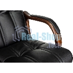 Кресло Бюрократ T-9932W-LOW-Eco черный, экокожа