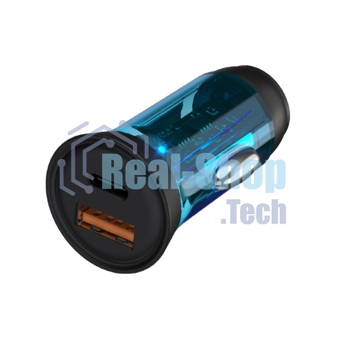 Автомобильное зарядное устройство Maxvi CCM-MS603PD 43W 6A (USB + Type-C, QC3.0 PD3.0) черный