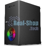 Компьютерный корпус CBR mATX Minitower V867, без БП, 1хUSB 3.0, 2хUSB 2.0, HD Audio+Mic, Rainbow Fan, Black PCC-MATX-V867-WPSU
