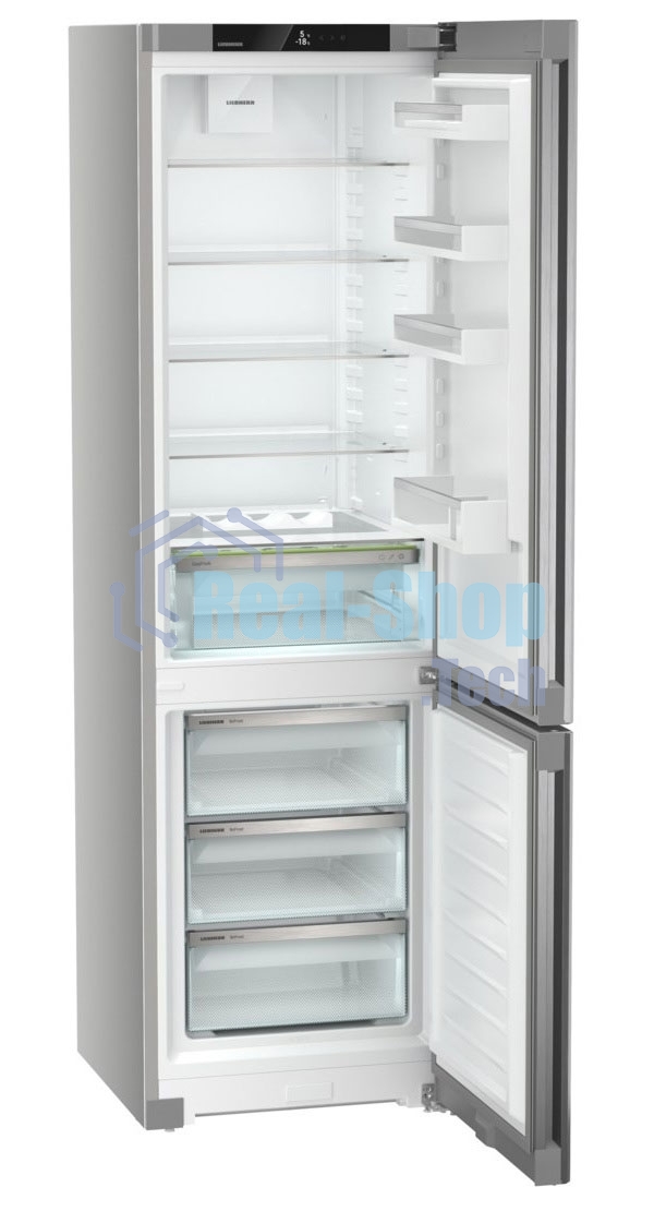Холодильник Liebherr Pure CNsdc 5703-22 001 серебристый SmartSteel двухкамерный 266/94л морозилка снизу