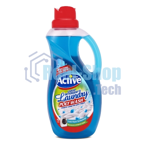 Гель-концентрат для стирки белья Active универсальный Свежесть моря Poly Wash 1500 мл. 511601401