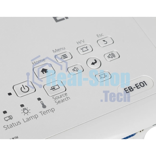 Проектор Epson EB-E01 белый (LCD, 1024 x768, 3300Lm, 15000:1, 2.4 kg) (V11H971040)